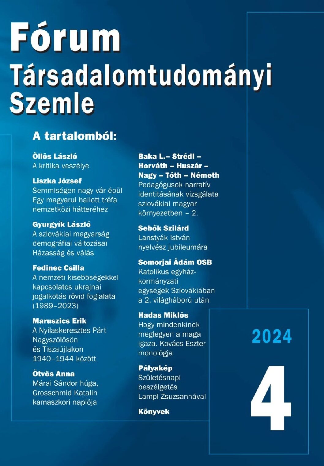 Fórum Társadalomtudományi Szemle 2024/4