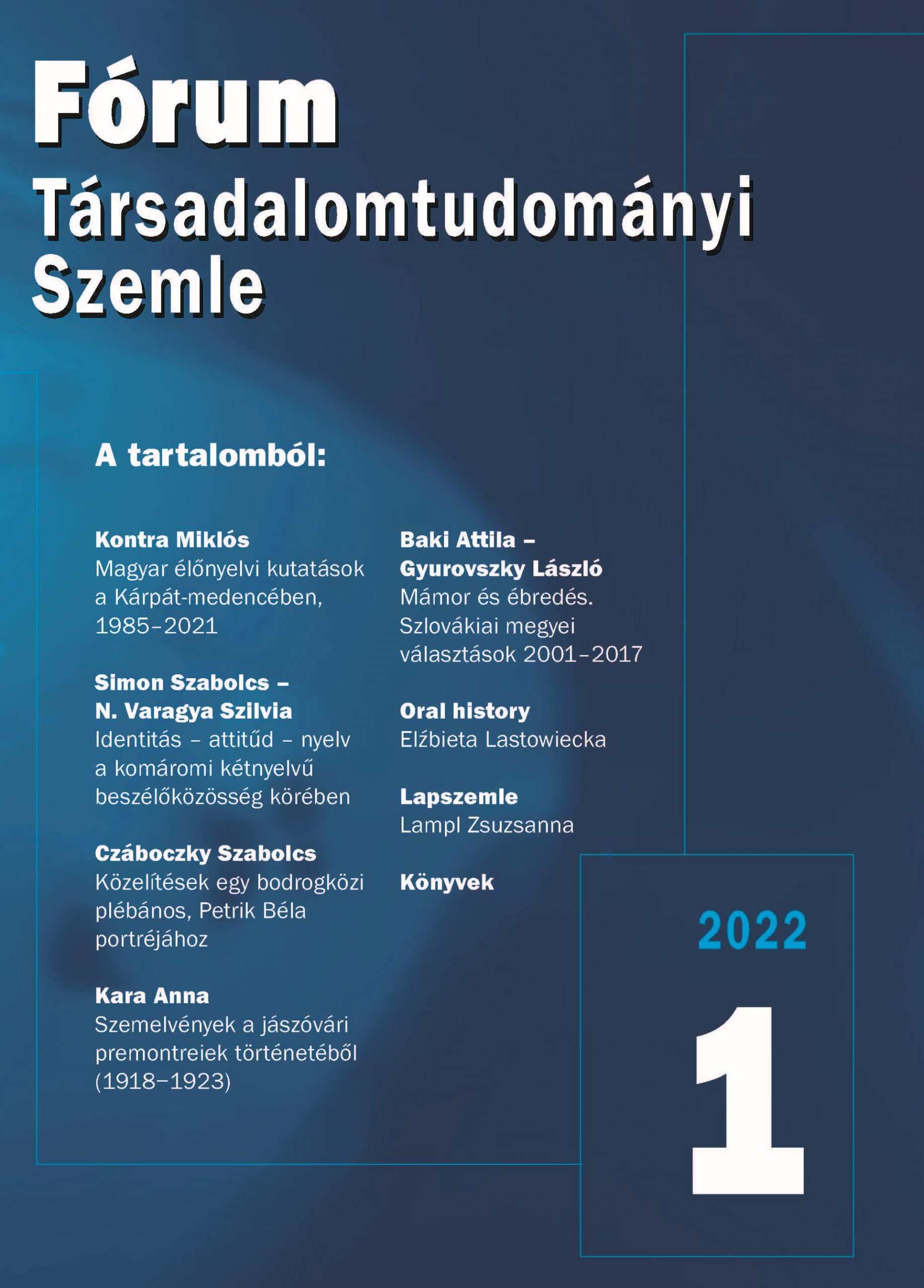 Fórum Társadalomtudományi Szemle 2022/1